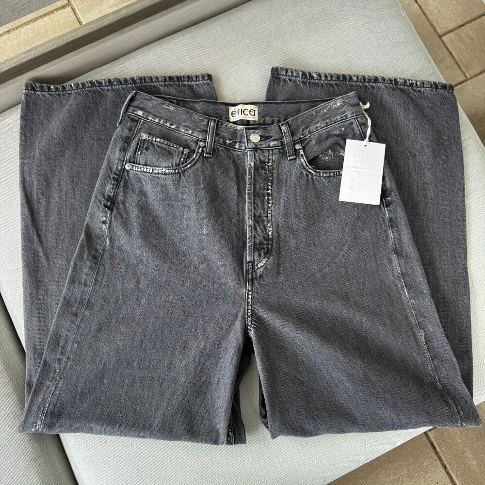 NWT ETICA Marley Ultra High Rise Baggy Wide-Leg Jeans Icicle Gray 29